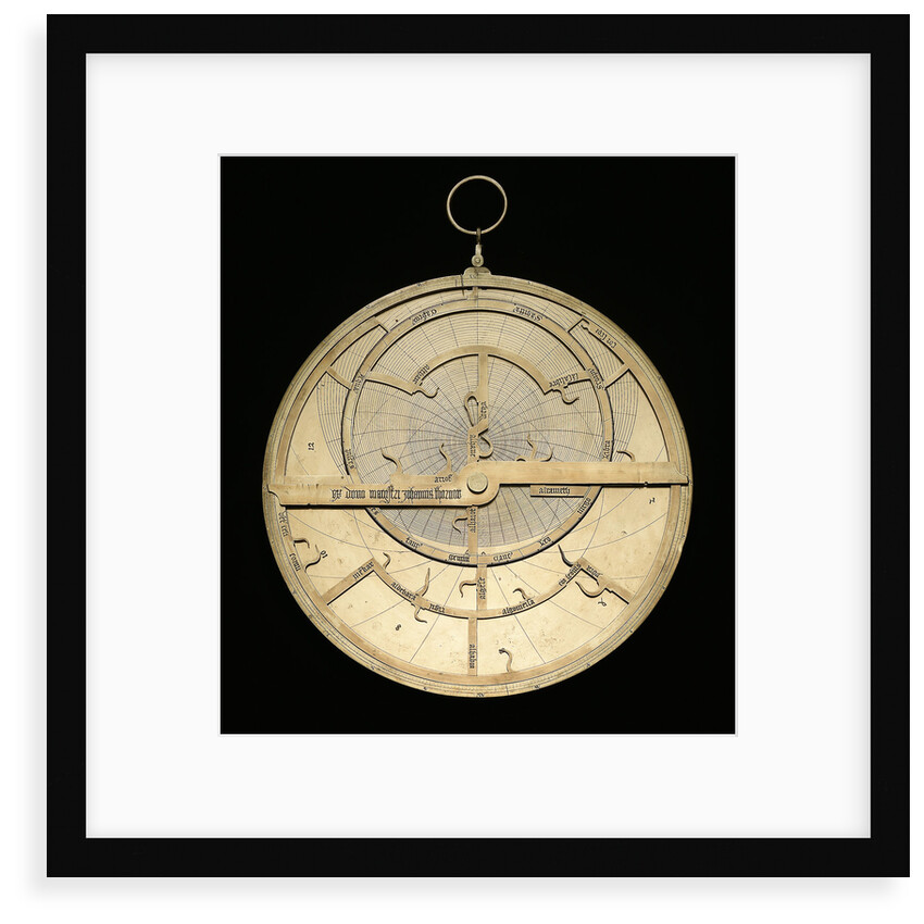 Astrolabe: mounted obverse by unknown