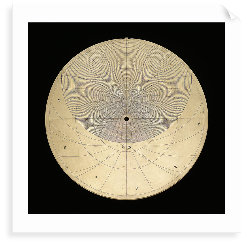 Astrolabe:  plate for latitude 51 by Unknown