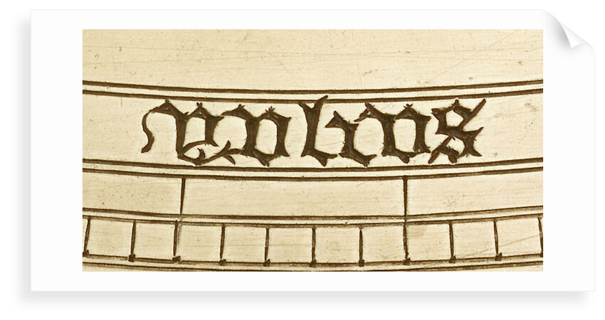 Astrolabe: detail of word 'yulius' by unknown