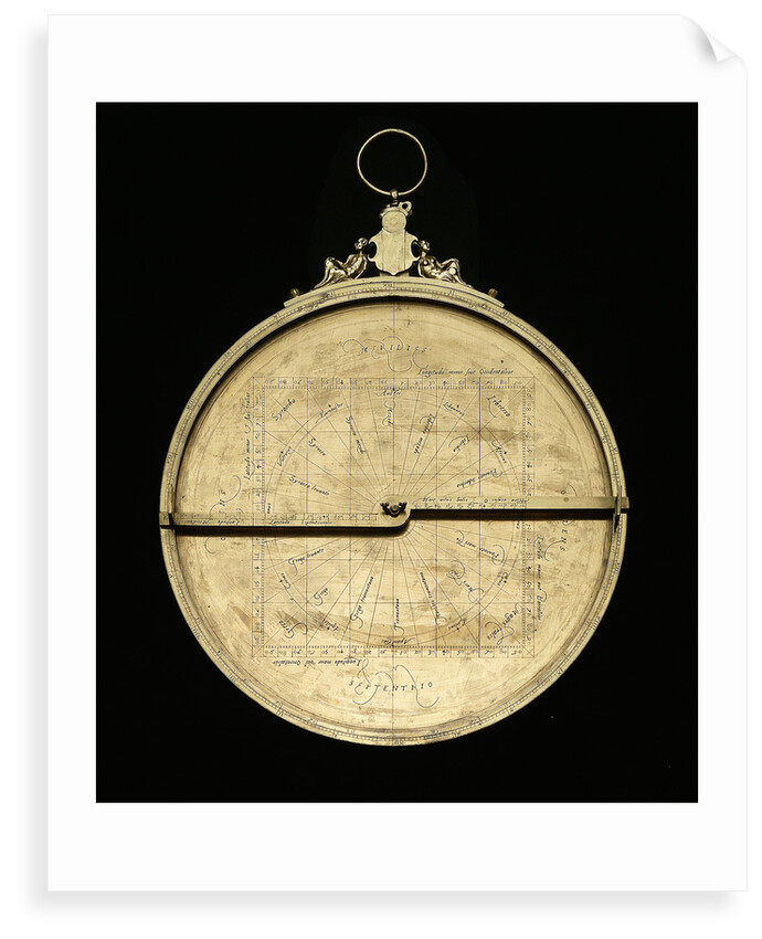 Astrolabe: mounted obverse without rete by Adrian Descroli