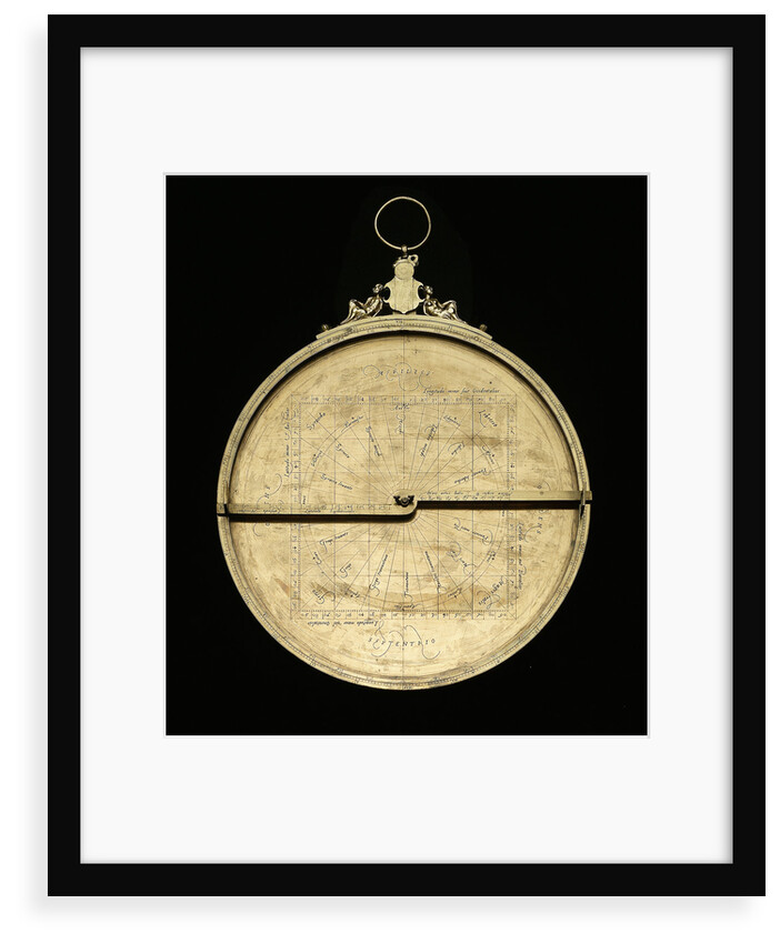 Astrolabe: mounted obverse without rete by Adrian Descroli