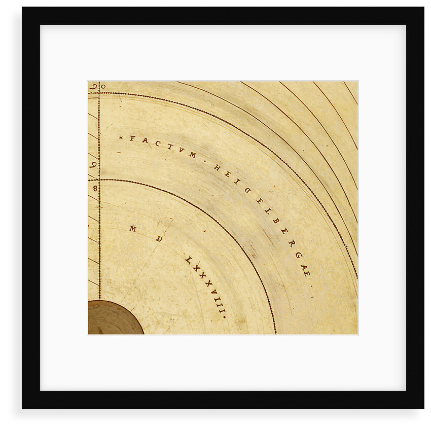 Astrolabe: detail of signature by Heidelberg School