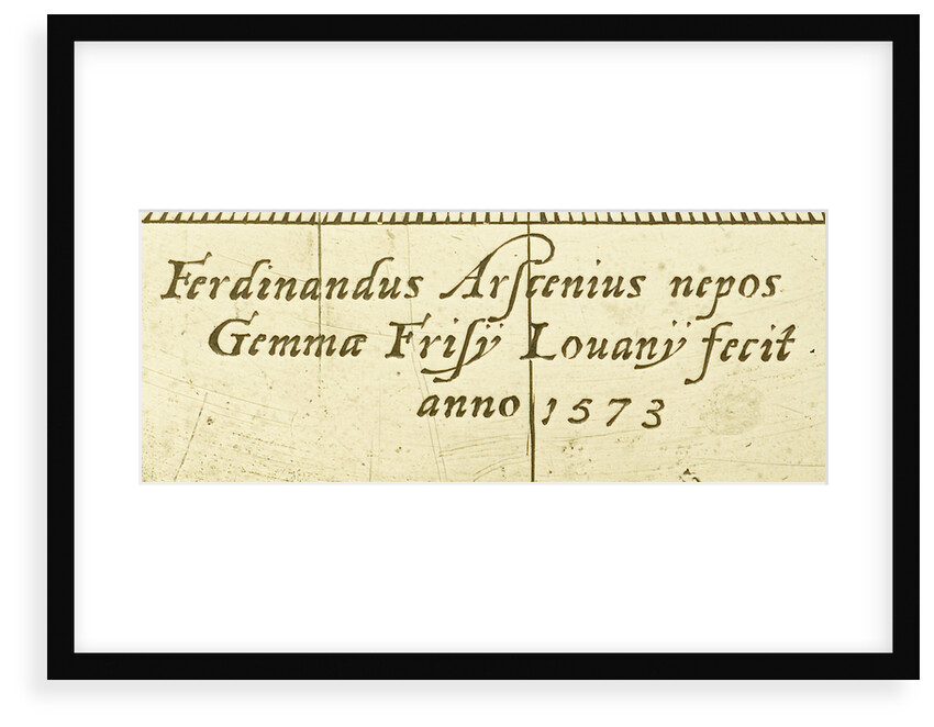 Astrolabe: signature beneath shadow square by Ferdinand Arscenius