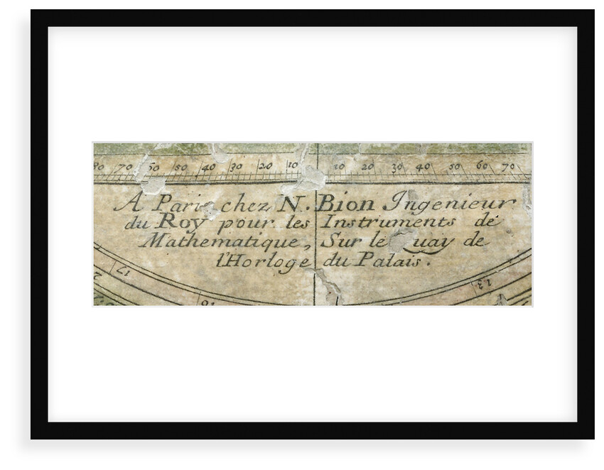 Astrolabe: detail of signature by Nicolas Bion