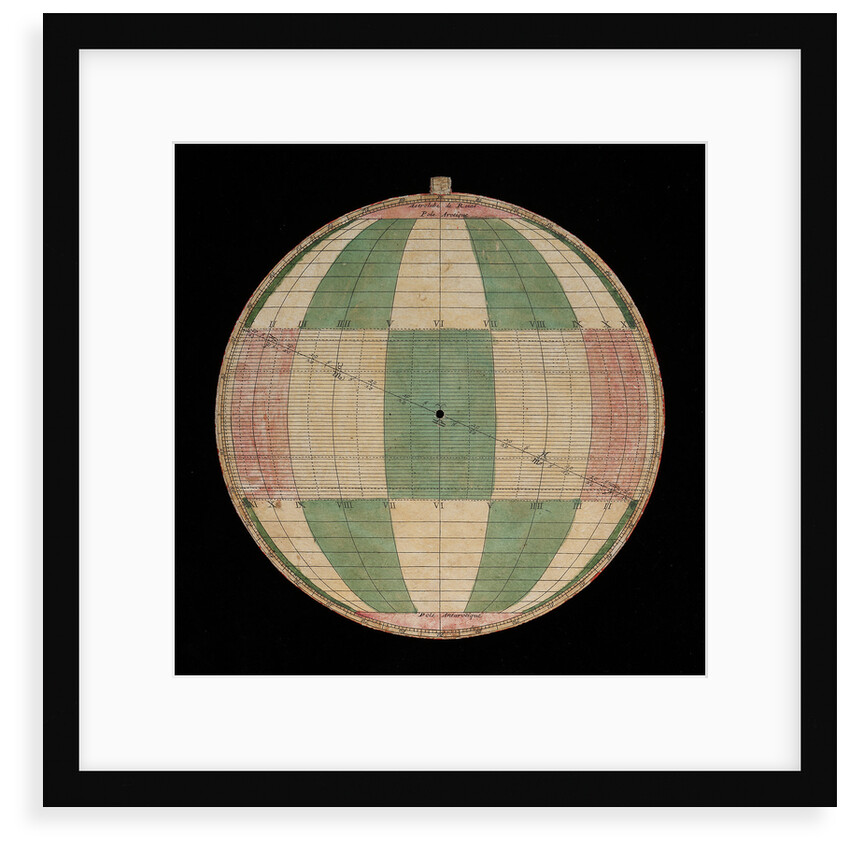 Astrolabe: plate with rojas projection by Nicolas Bion