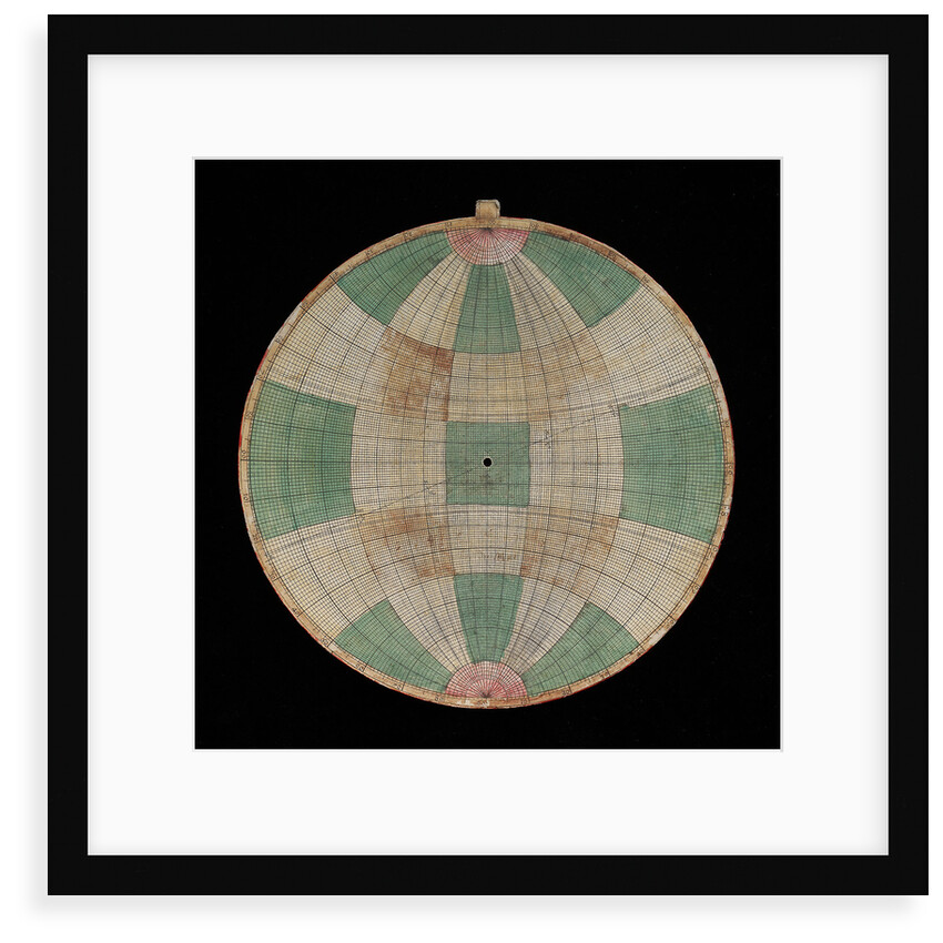 Astrolabe: plate with frisius projection by Nicolas Bion
