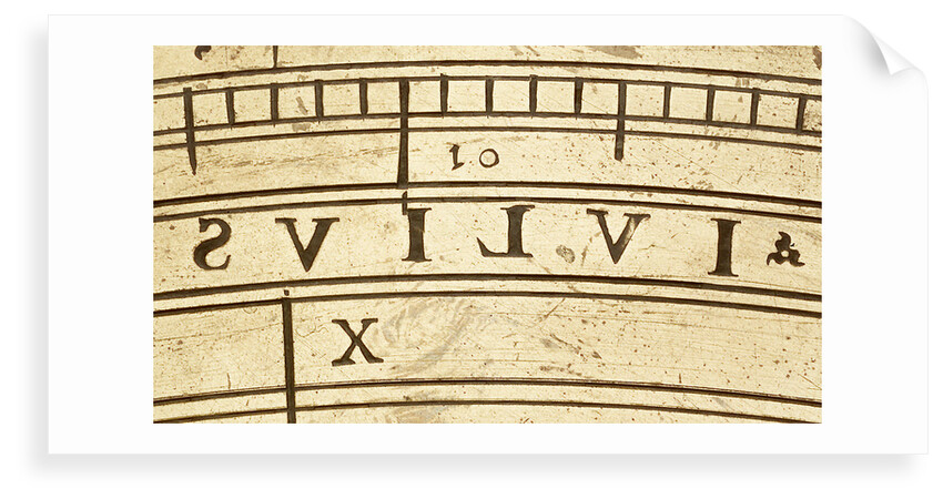 Astrolabe: detail of inscription 'julius' in reverse by unknown