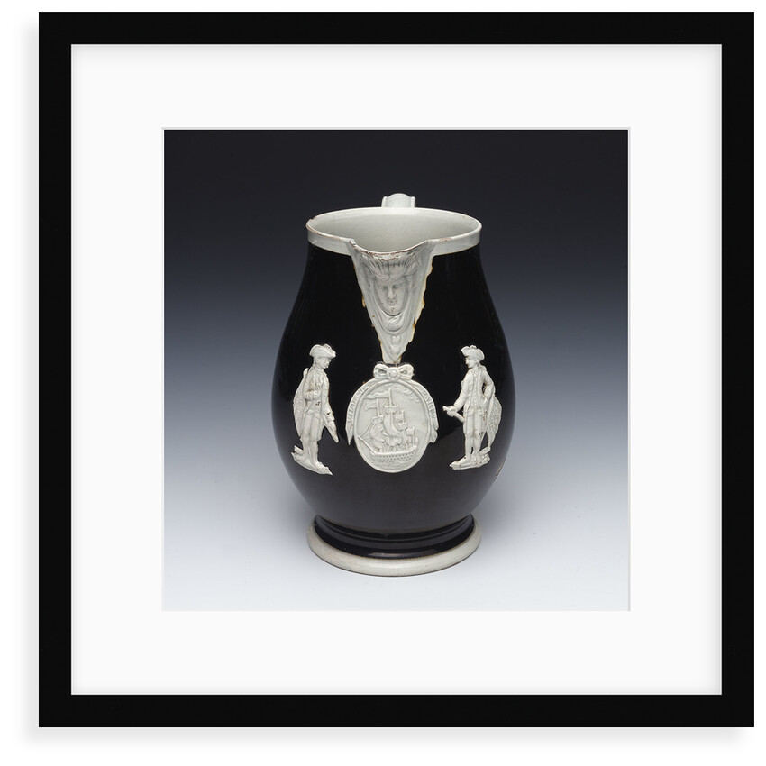 Jug with a portrait of Admiral Sir George Brydges Rodney (1719-1792) by unknown