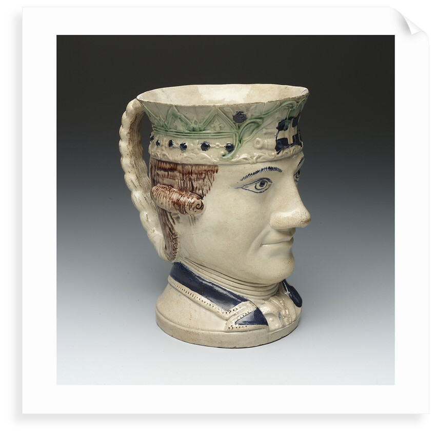 Jug with a portrait of Admiral Sir George Brydges Rodney (1719-1792) by Ralph Wood