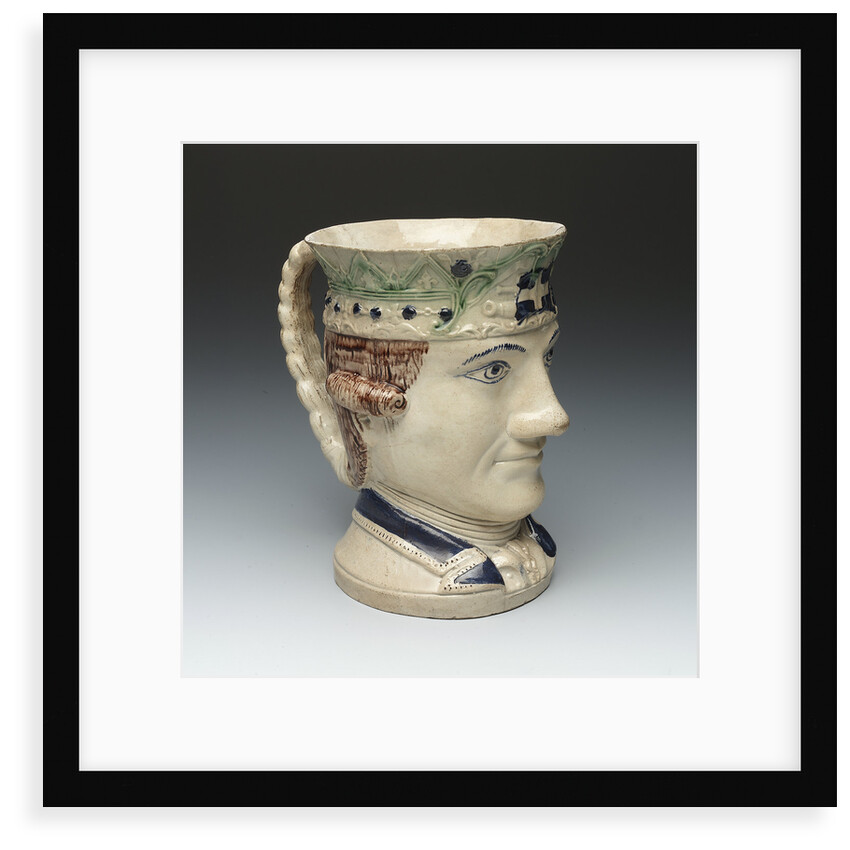 Jug with a portrait of Admiral Sir George Brydges Rodney (1719-1792) by Ralph Wood