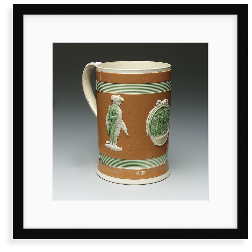Mug with a portrait of Admiral Sir George Brydges Rodney (1719-1792) by unknown