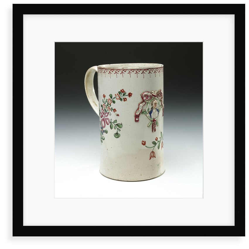 Mug with a portrait of Admiral Sir George Brydges Rodney (1719-1792) by unknown