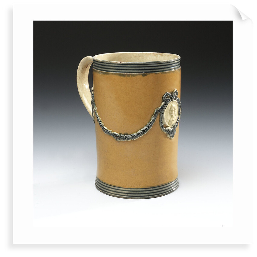 Mug with a portrait of Admiral Sir George Brydges Rodney (1719-1792) by unknown