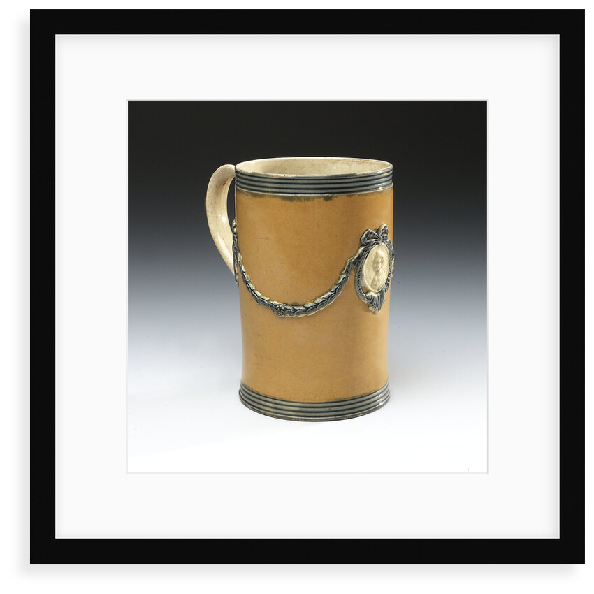 Mug with a portrait of Admiral Sir George Brydges Rodney (1719-1792) by unknown
