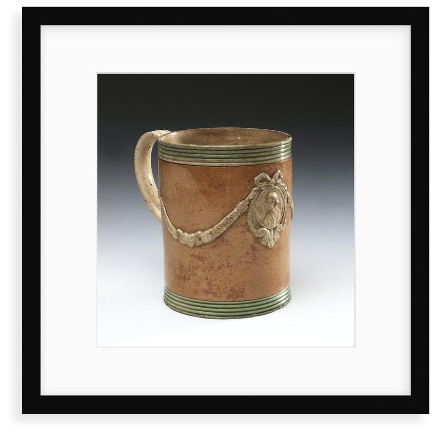 Mug with a portrait of Admiral Sir George Brydges Rodney (1719-1792) by unknown