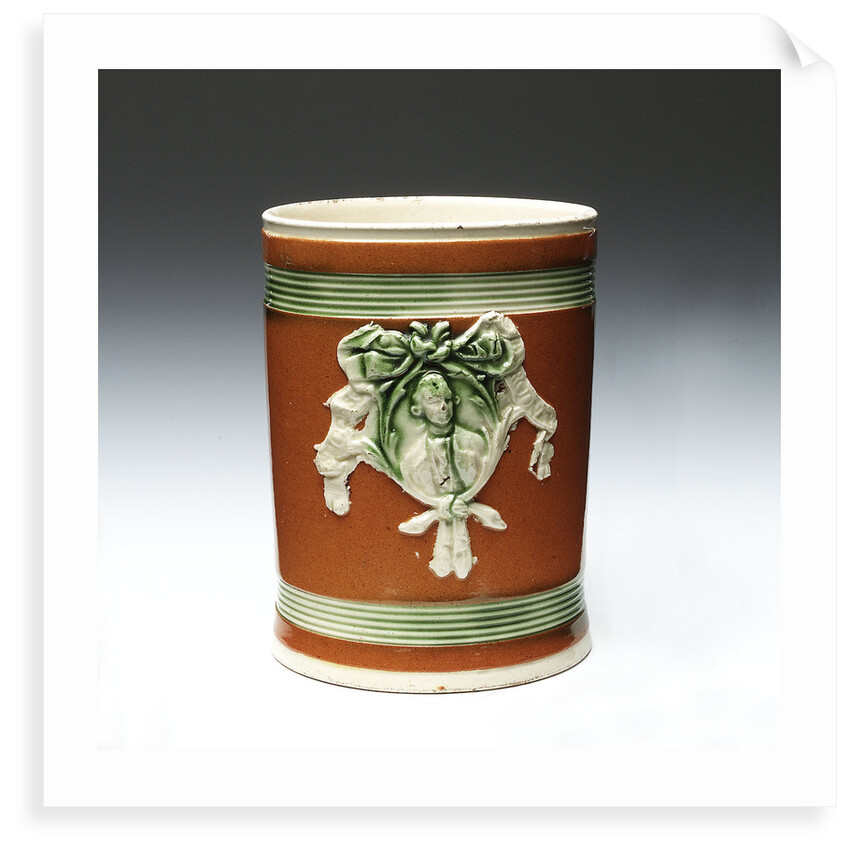 Mug with a portrait of Admiral Sir George Brydges Rodney (1719-1792) by Unknown