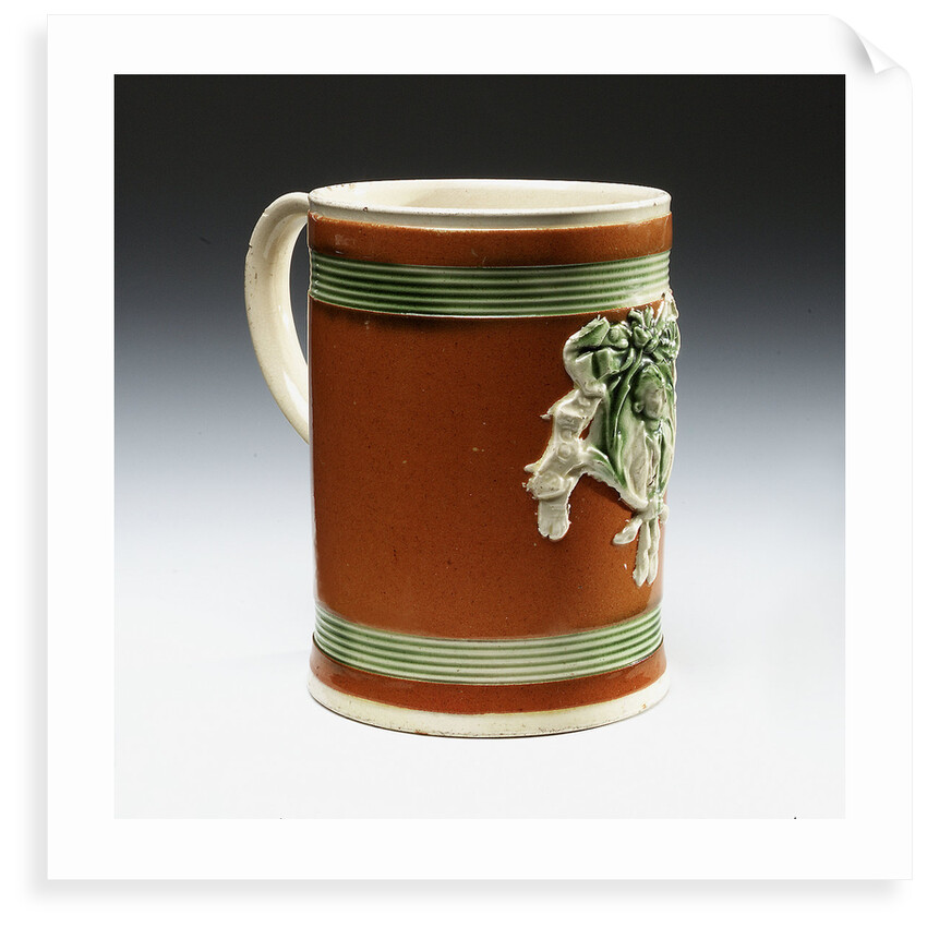 Mug with a portrait of Admiral Sir George Brydges Rodney (1719-1792) by Unknown