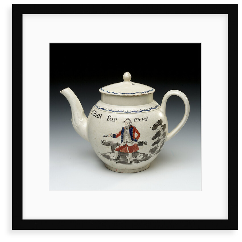 Pearlware teaport and cover by unknown