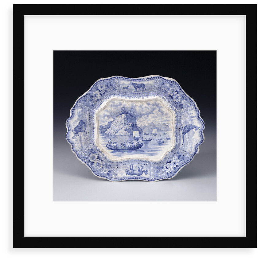 Tureen in 'Arctic Scenery' pattern by unknown