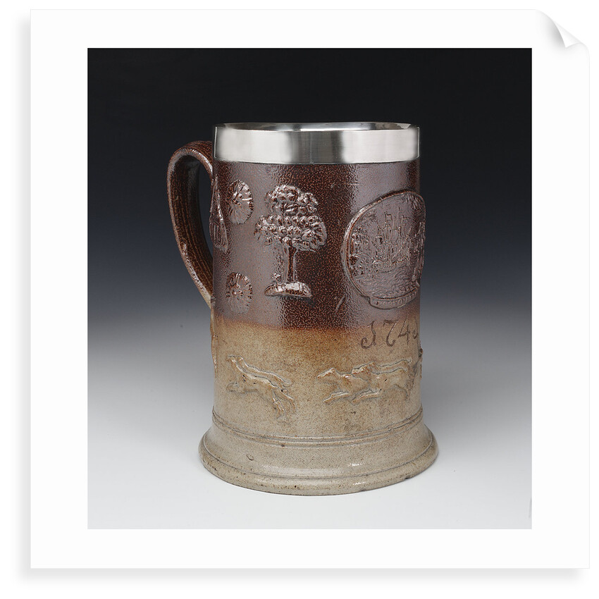 Mug depicting the taking of Porto Bello in 1739 by unknown