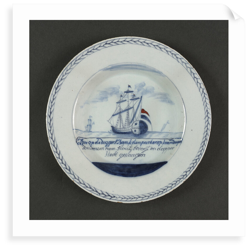 Dutch delftware plate by unknown