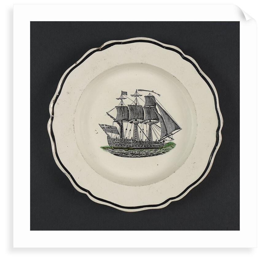 Creamware plate by unknown
