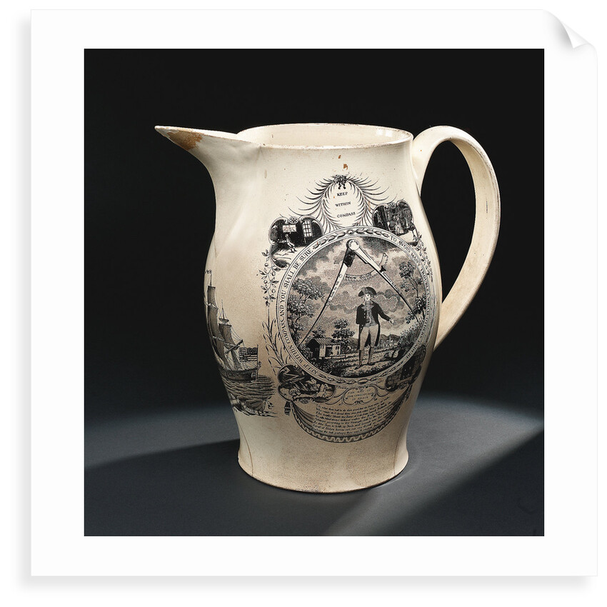 Creamware jug by Thomas Baddeley