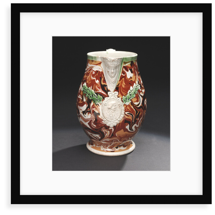 Jug with a portrait of Admiral Sir George Brydges Rodney (1719-1792) by Unknown