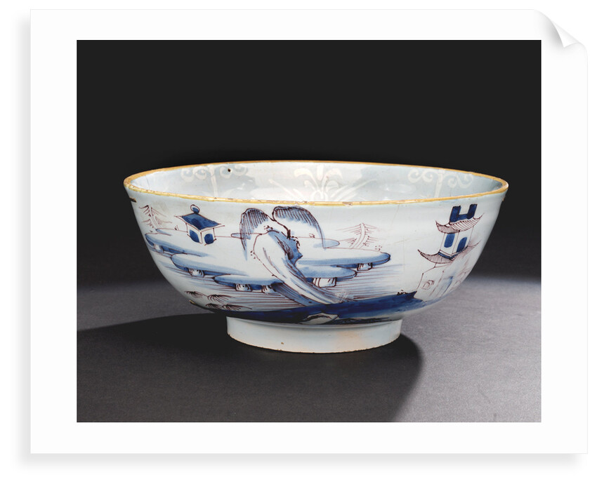 Delftware punch bowl by unknown