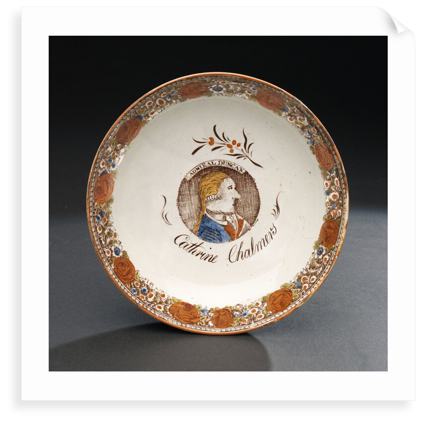 Bowl with a portrait of Admiral of the Fleet, Adam Duncan (1731-1804) by unknown