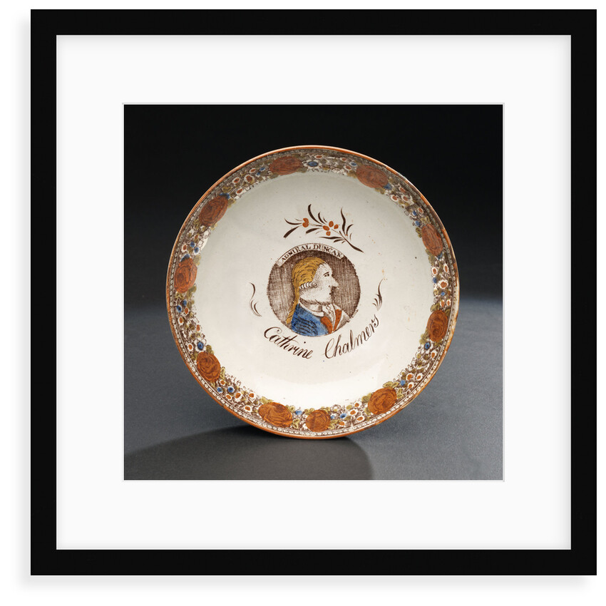 Bowl with a portrait of Admiral of the Fleet, Adam Duncan (1731-1804) by unknown