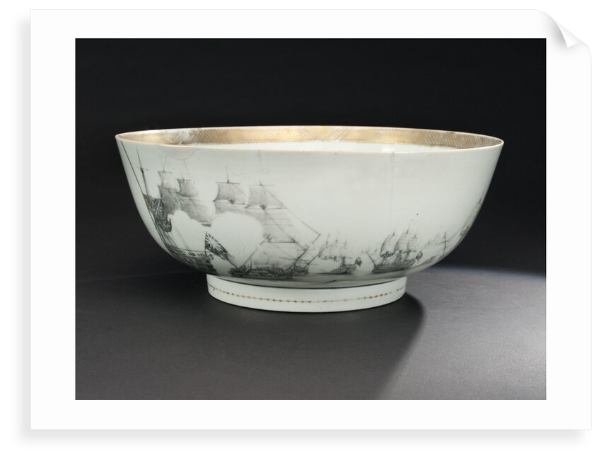 Bowl with a depiction of the Battle of the Saints, 1782 by Unknown