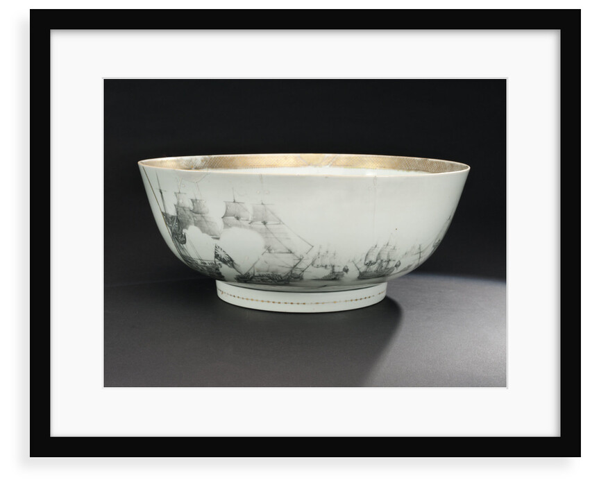 Bowl with a depiction of the Battle of the Saints, 1782 by Unknown