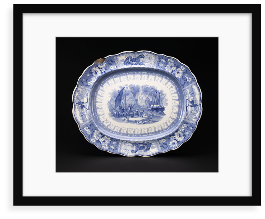 Meat dish in 'Arctic Scenery' pattern by unknown