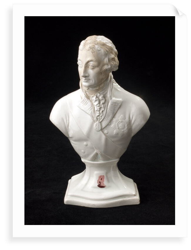 Biscuit ware, half-length bust of Vice-Admiral Horatio Nelson (1758-1805) by Pierre Stephan