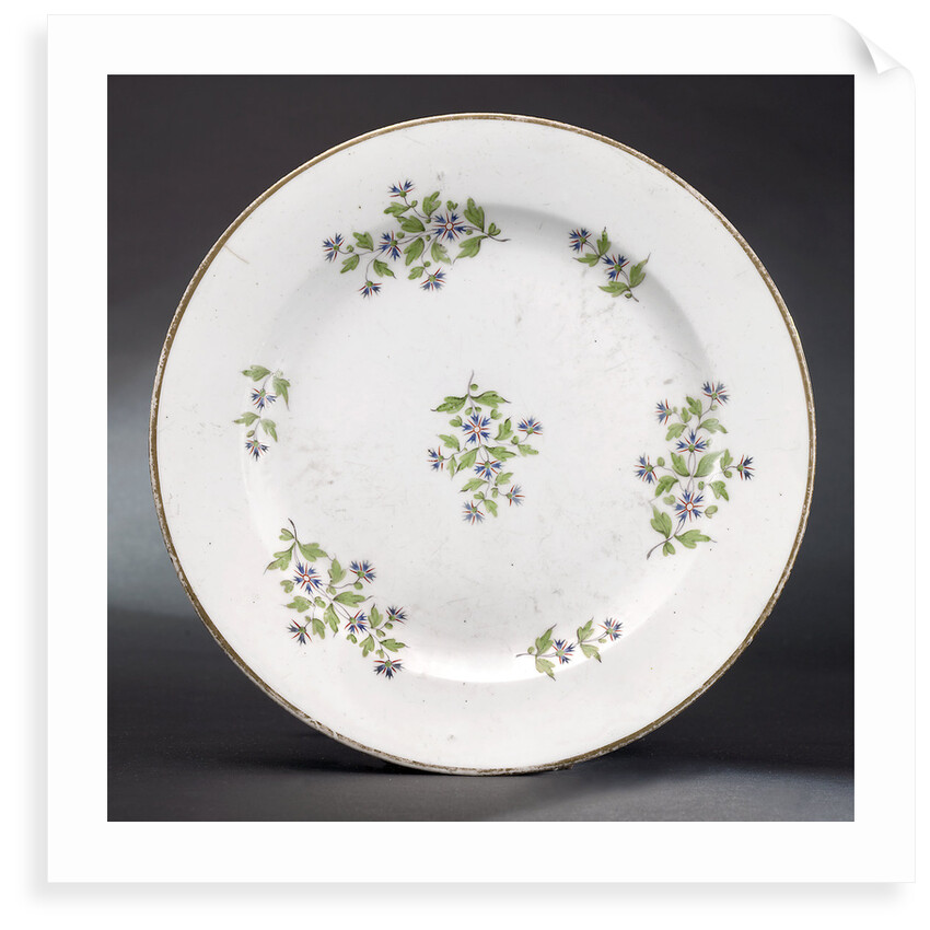 Plate, part of a tea service reputedly belonging to Vice-Admiral Horatio Nelson (1758-1805) by Minton