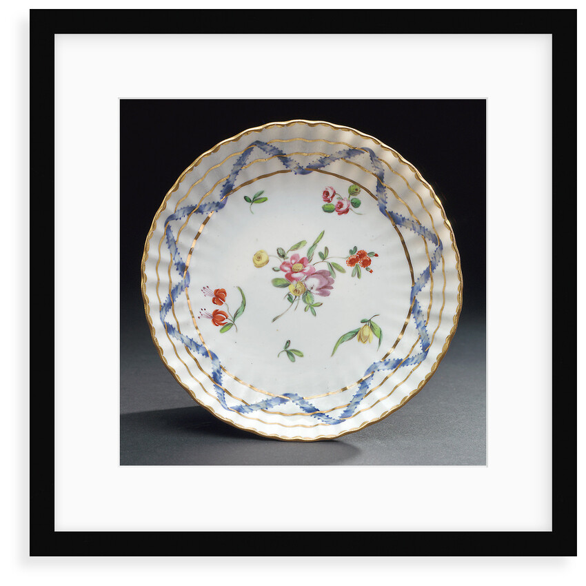 Saucer, part of a tea service reputedly belonging to Vice-Admiral Horatio Nelson (1758-1805) by Richard Champion