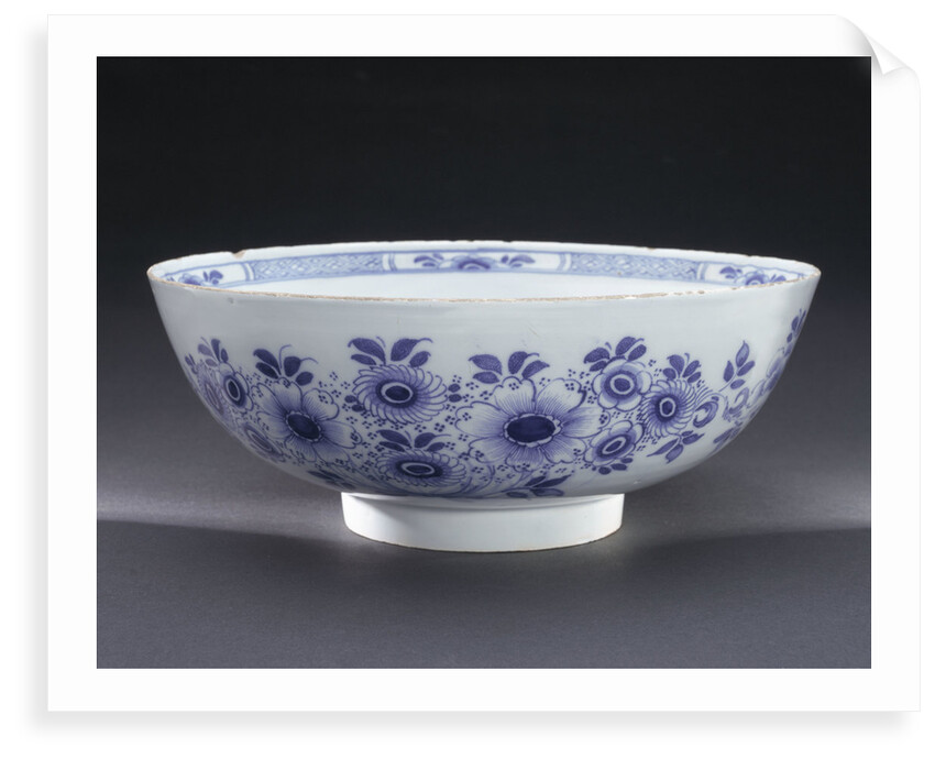 Delftware ship bowl by unknown