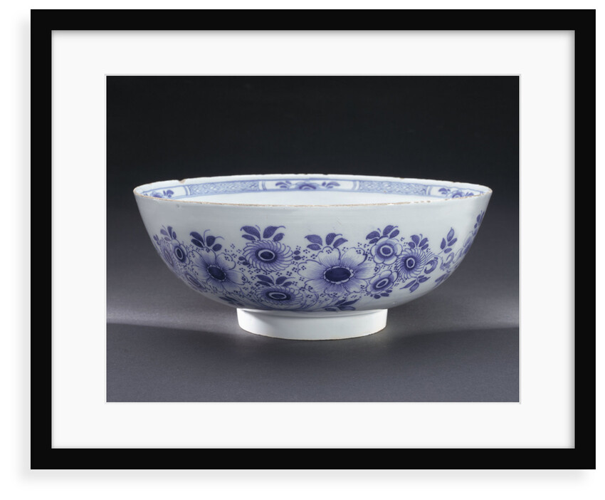 Delftware ship bowl by unknown