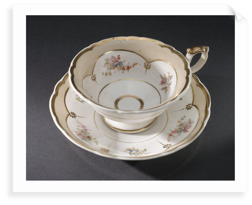 Cup and saucer, part of a teaset said to have been used by Emma, Lady Hamilton by unknown