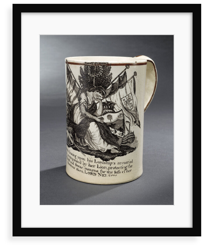 Creamware mug commemorating Vice-Admiral Horatio Nelson (1758-1805) by unknown