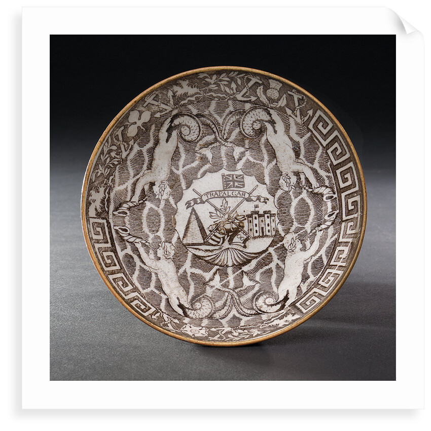 Earthenware saucer by unknown