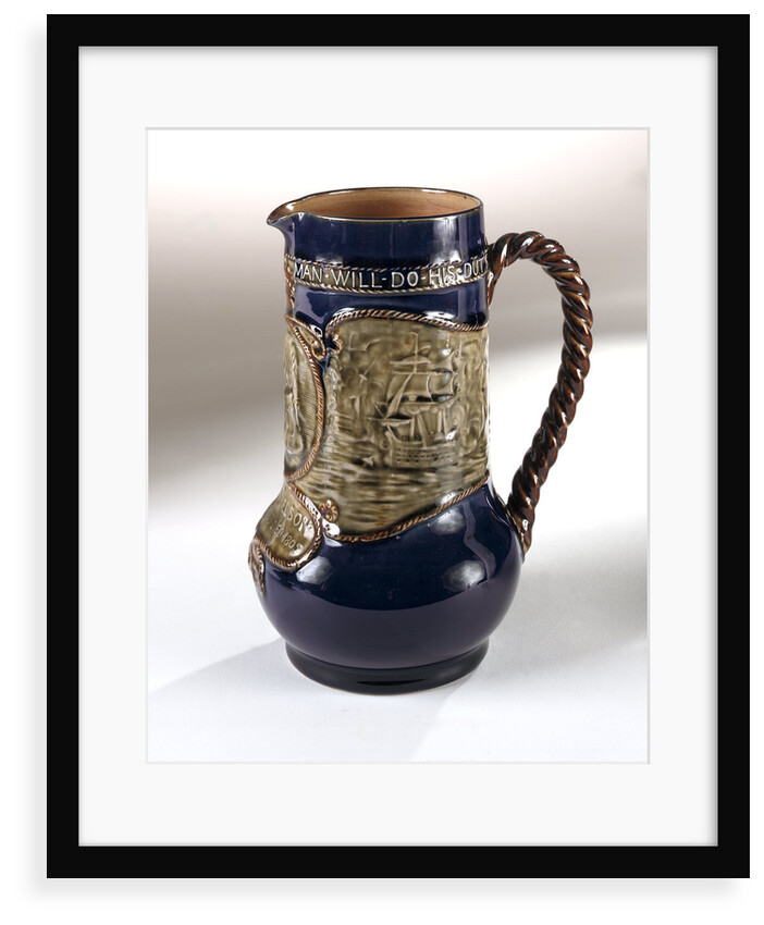 Trafalgar centenary commemorative hot water jug by Doulton & Co. Ltd.