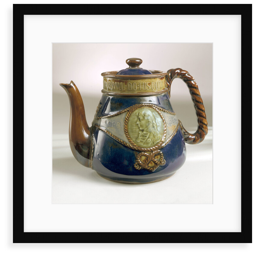 Trafalgar centenary commemorative teapot and lid by Doulton & Co. Ltd.