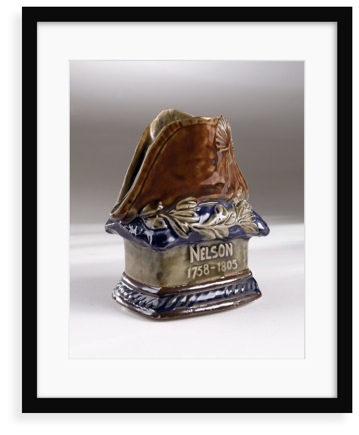 Candlestick commemorating the Trafalgar centenary by Doulton & Co. Ltd.