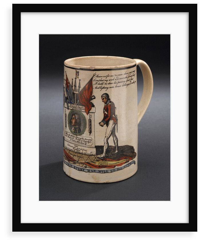 Creamware mug commemorating Vice-Admiral Horatio Nelson (1758-1805) by unknown