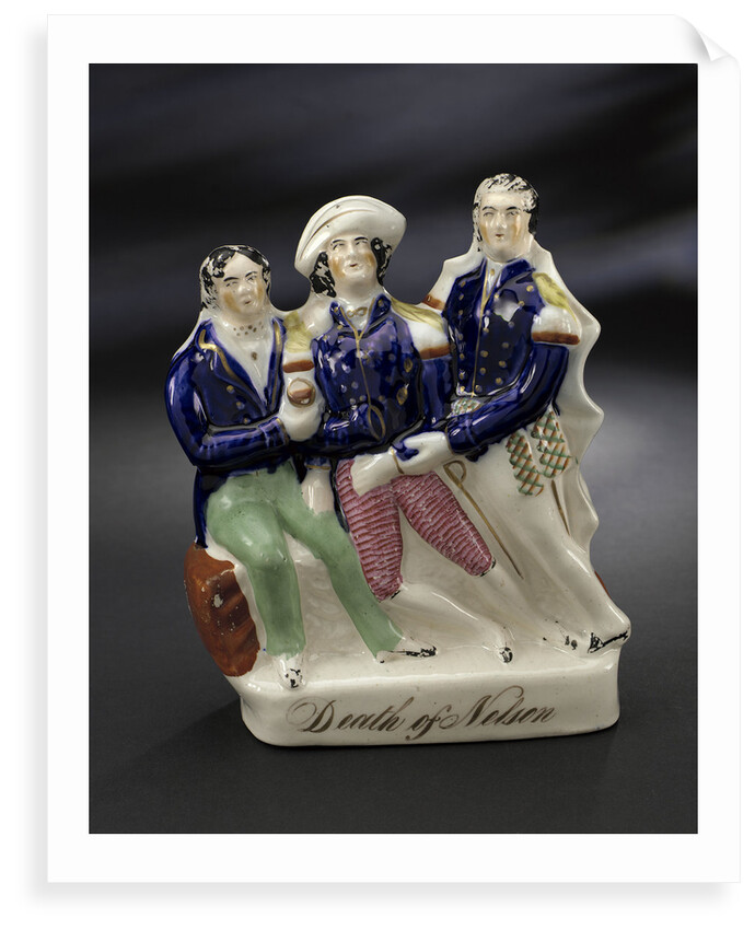 Staffordshire figure group representing the death of Nelson by unknown