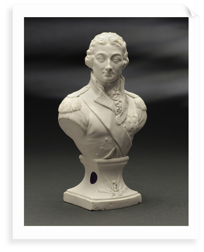 Biscuit ware, half-length bust of Vice-Admiral Horatio Nelson (1758-1805) by Pierre Stephan