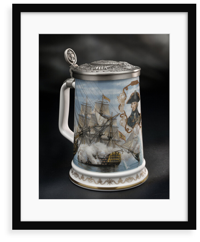 Bone china tankard by Worcester Royal Porcelain Co