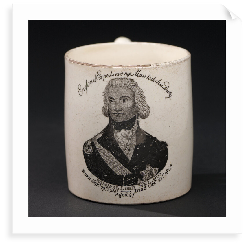Creamware mug by Unknown